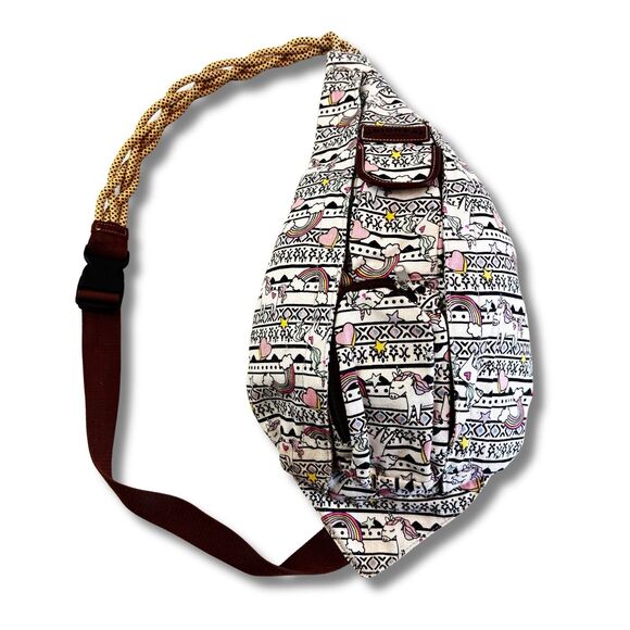 Unionbay Sling Crossbody Backpack Bag Girls Unicorn Rainbow Hearts Stars Canvas - Picture 2 of 16